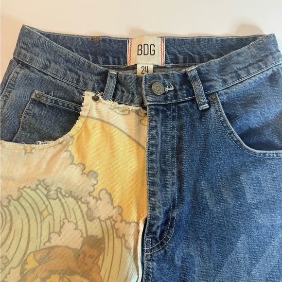 BDG Urban Outfitters Rilee Low-Rise Baggy Jean - Patchwork Size 24 (27 X 29) - Picture 6 of 12